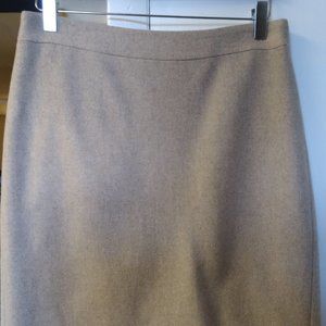 J.Crew Beige Wool Pencil Skirt Sz. 6